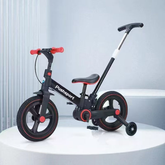 6 in 1 Toddler Balance Bike with Push Handle