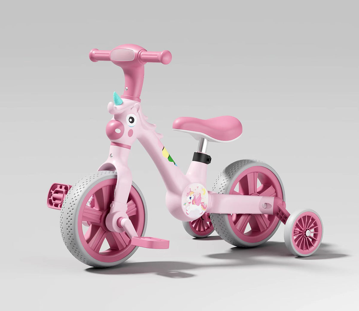 Unicorn Kids Balance Bike with Training Wheels