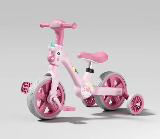 Unicorn Kids Balance Bike with Training Wheels