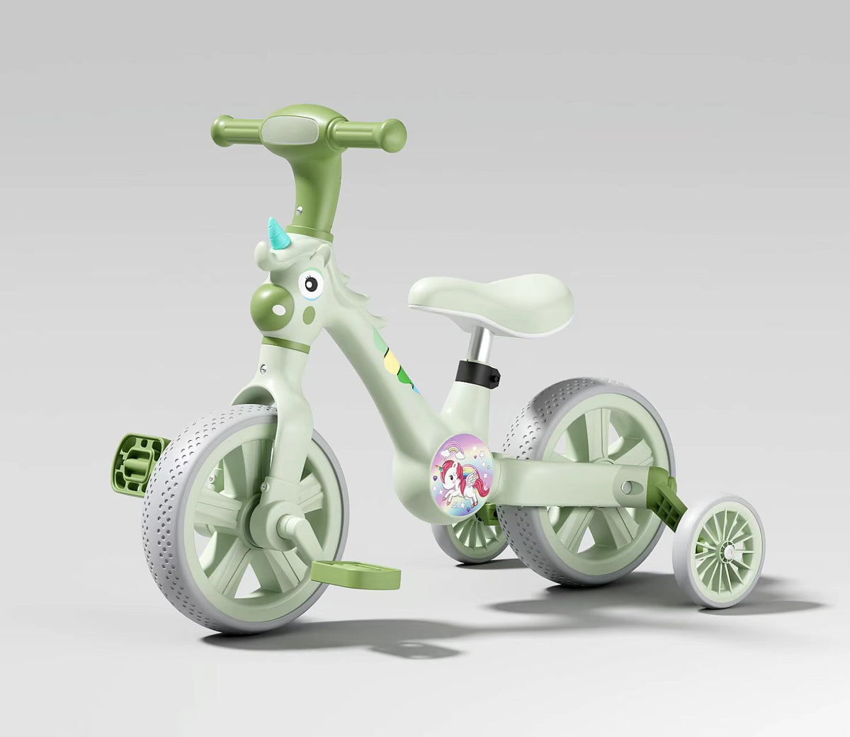 Unicorn Kids Balance Bike with Training Wheels